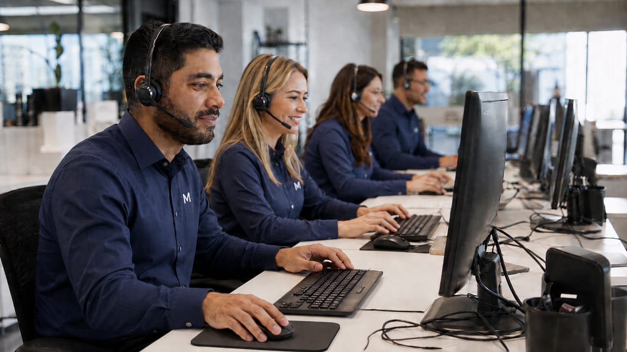 Equipo de soporte de Maidan Sistemas atendiendo consultas de clientes.